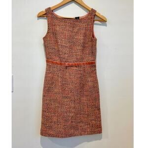 Gap Pink Tweed Velvet Bow Sheath Dress – Size 0